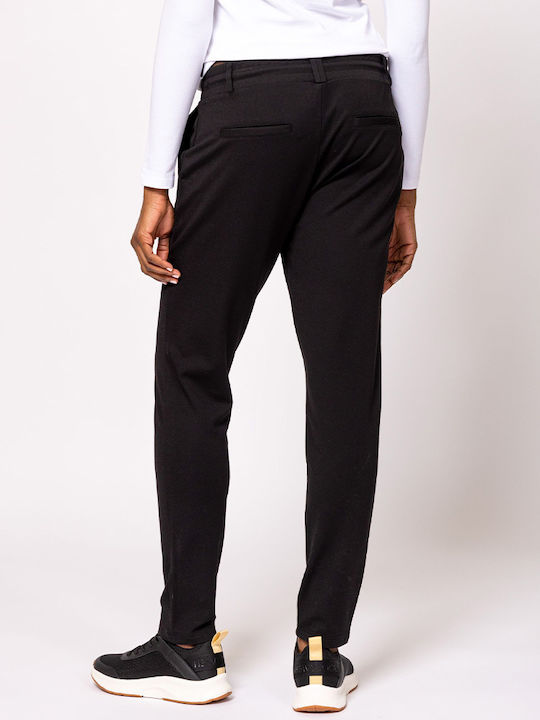 Damen Jogginghose mit Jogger Hohe Taille Schwarz