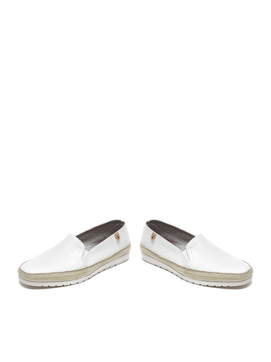 Nucleo Women's Leather Espadrilles White