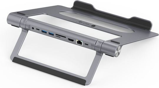 Techly ICA-NTB DOCK91 Βάση Στήριξης για Laptop Ασημί