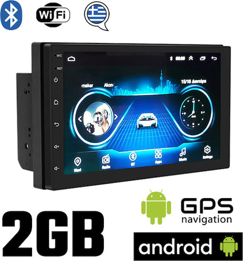 Andowl Car Audio System (Bluetooth/USB/WiFi/GPS/Apple-Carplay/Android-Auto) with Touch Screen 7"