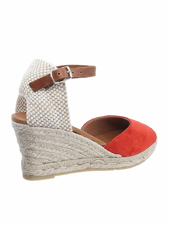 Vitelo Damenplattformen im Espadrilles-Stil Rot