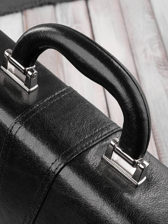 Leather Men's Briefcase Black
