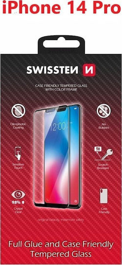 Swissten Full Face Tempered Glass Apple iPhone 14 Pro Black
