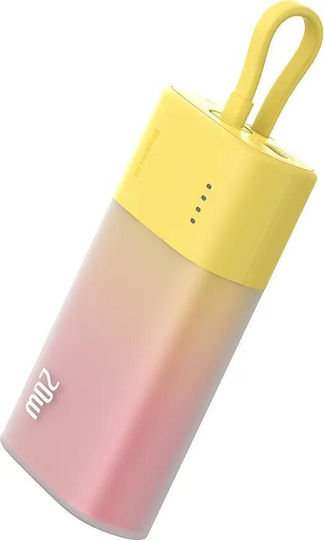 Baseus Popsicle Power Bank 5200mAh 20W cu Port USB-C Galben