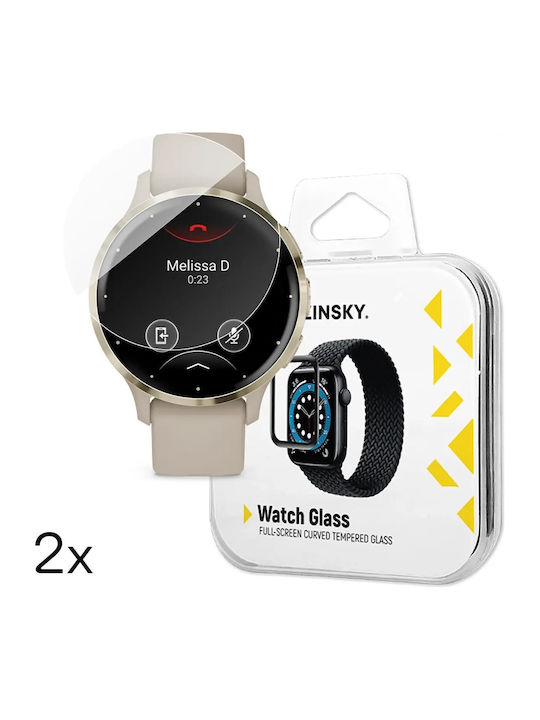 Wozinsky Full Glue Gehärtetes Glas für das Garmin Venu 2Stück
