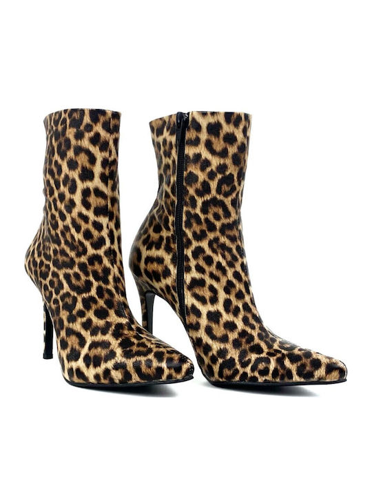 Leopard Stiefeletten Damen Mehrfarbig