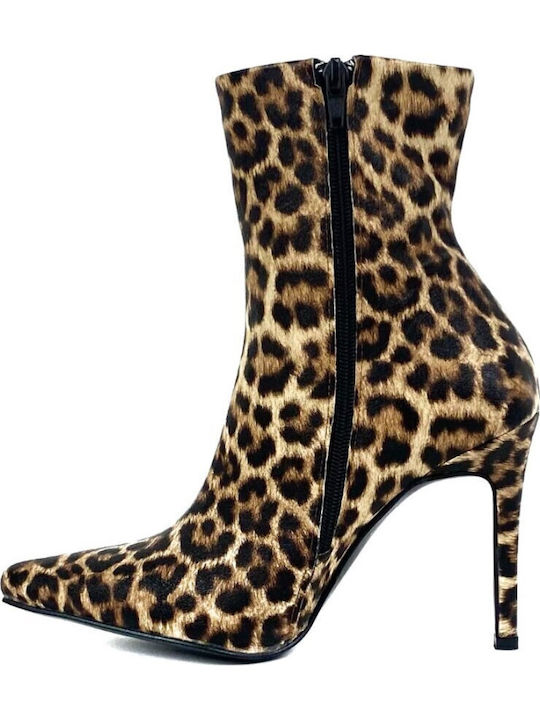 Leopard Stiefeletten Damen Mehrfarbig