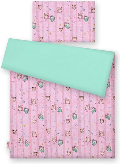 Bobono Kinderbettbezug Pink And Mint 90x120cm