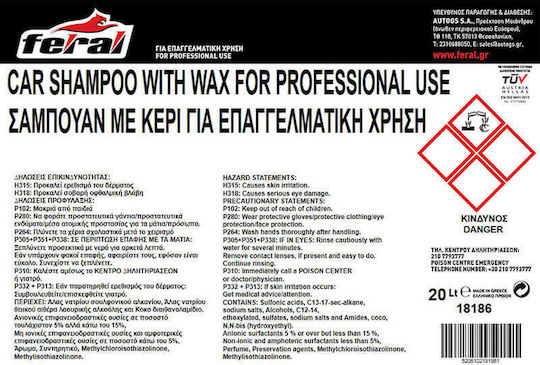 Feral Шампоан с восък Автомобилен шампоан With Wax 20lt