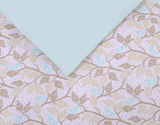 Bobono Kinderbettbezug Einzel Beige 100x135cm
