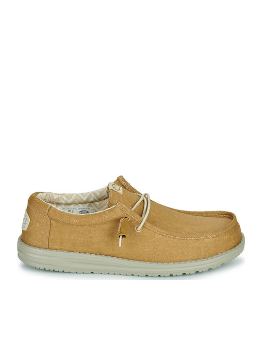 Wally Stretch Canvas Ανδρικά Μοκασίνια σε Κίτρινο Χρώμα