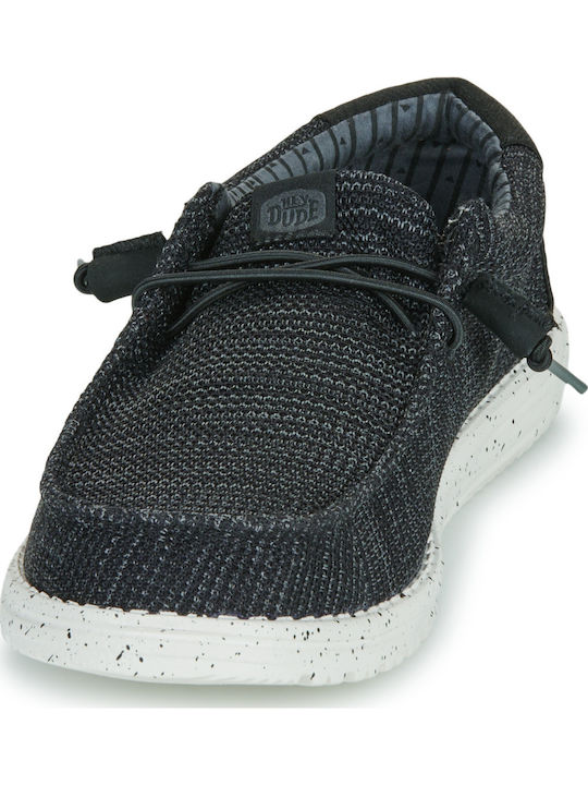 Wally Stretch Sox Ανδρικά Μοκασίνια σε Μαύρο Χρώμα