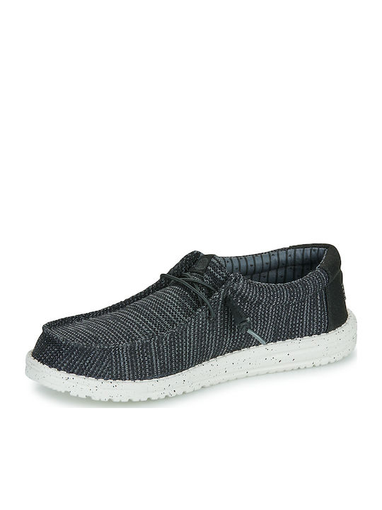 Wally Stretch Sox Ανδρικά Μοκασίνια σε Μαύρο Χρώμα