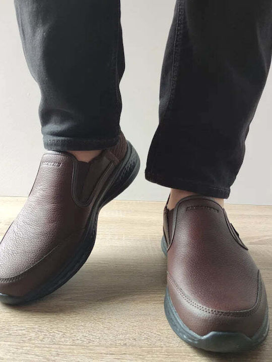 Men's Leather Moccasins Brown Relaxed Fit