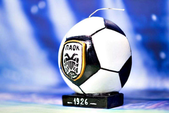 Lumânare Sferică PAOK Bază Mare 15*6*16