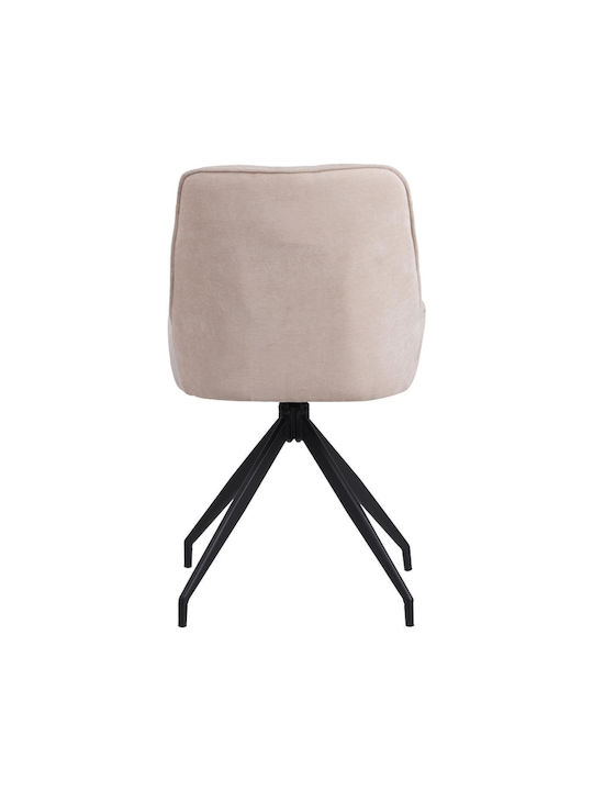 Kadeira Dining Room Fabric Armchair Beige 57.5x51x89cm
