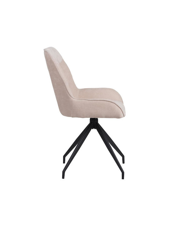 Kadeira Dining Room Fabric Armchair Beige 57.5x51x89cm