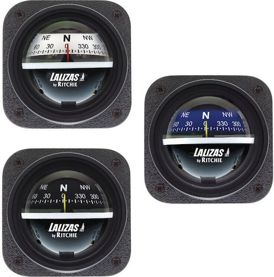 Lalizas V-537 Boat Compass Compass for Flush Mount Blue Card-Black Face