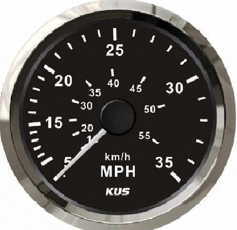 Eval Boat Mileometer 35Mph Black Mileometer