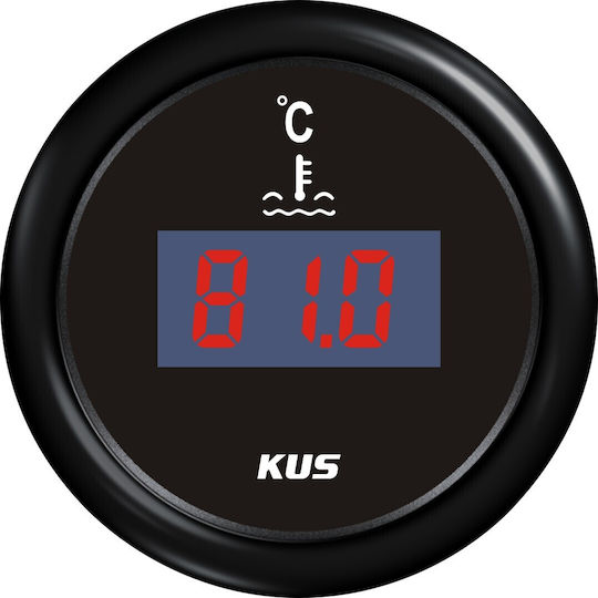 Eval Bootswassertemperaturmessgerät Edelstahl-Digital-Wassertemperaturanzeige Weiß
