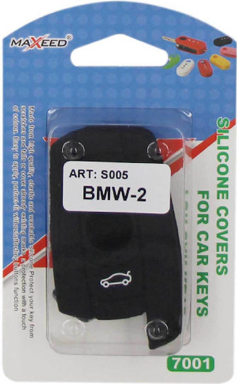 Silicone Car Key Cover Case Type-2 with 2 Buttons for Bmw Black NG-