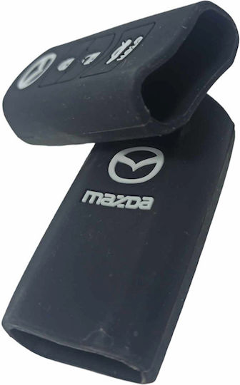 Silicone Car Key Cover Case with 3 Buttons for Universal / Mazda Black