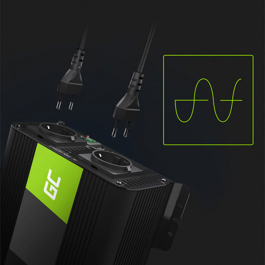 Green Cell Invertor Auto Unda sinusoidală pură 1000W pentru Convertirea 12V DC în 230V AC