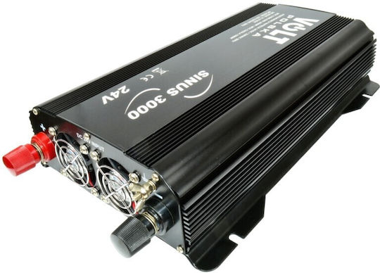 Volt Polska Car Power Inverter Pure Sinewave 1500W for Conversion of 24V DC to 230V AC