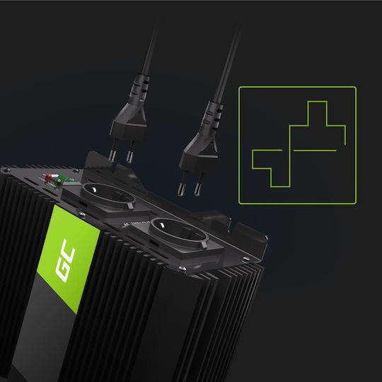 Green Cell Inverter für Autos Modifizierte Sinuswelle 2000W zur Umwandlung von 12V DC in 230V AC