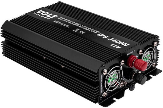 Volt Polska Inverter Αυτοκινήτου Τροποποιημένου Ημιτόνου 3400W για Μετατροπή 12V DC σε 230V AC