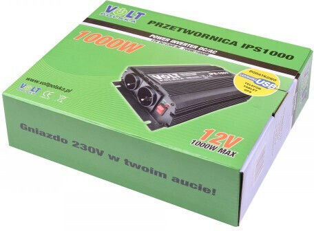 Volt Invertor Auto Modificat Sine Wave 1000W pentru Convertirea 12V DC în 230V AC