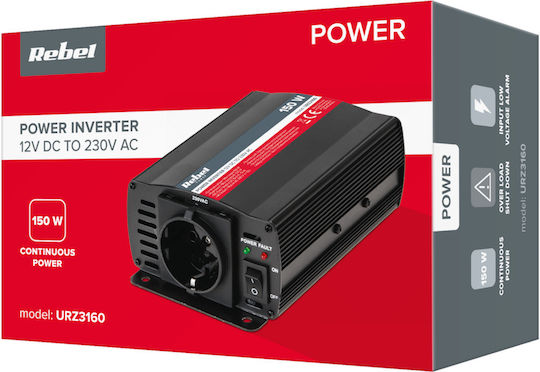 Kemot Invertor Auto 150W pentru Convertirea 12V DC în 220V AC