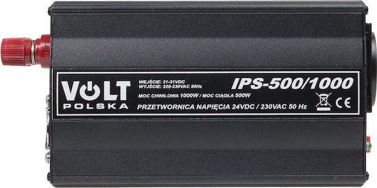Volt Inverter Αυτοκινήτου Τροποποιημένου Ημιτόνου 1000W για Μετατροπή 12V DC σε 230V AC
