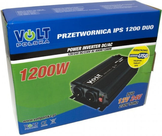 Volt Polska Car Inverter Modified Sinewave 1200W for 12V DC