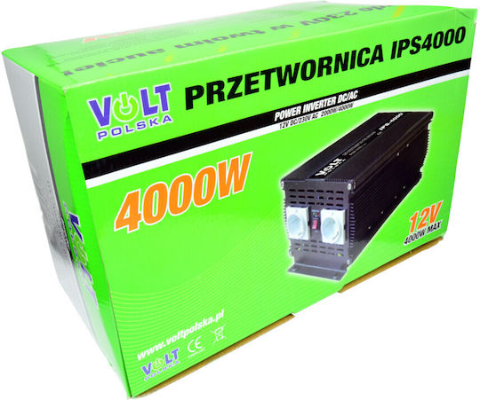 Volt Inverter Αυτοκινήτου Τροποποιημένου Ημιτόνου 2000W για Μετατροπή 12V DC σε 230V AC