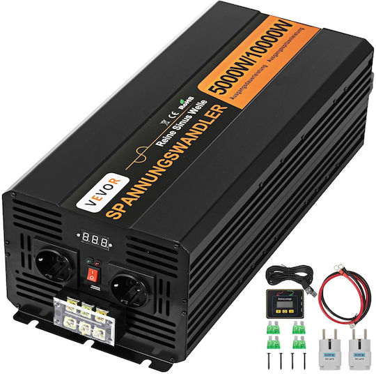 Vevor Inverter für Autos Reine Sinuswelle 5000W zur Umwandlung von 24V DC in 230V AC