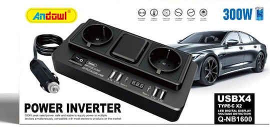 Andowl Qnb1600 Car Inverter 300W for 12V DC with 6xUSB