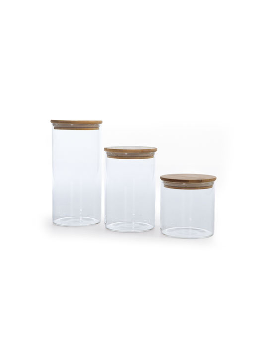 Nef-Nef Homeware Store General Use Glass Jar with Airtight Lid Transparent 1100ml 1 Piece