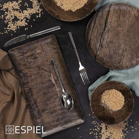 Espiel Pine Πιατέλα Σερβιρίσματος Ορθογώνια Μελαμίνης Καφέ 20.5x8.5εκ.