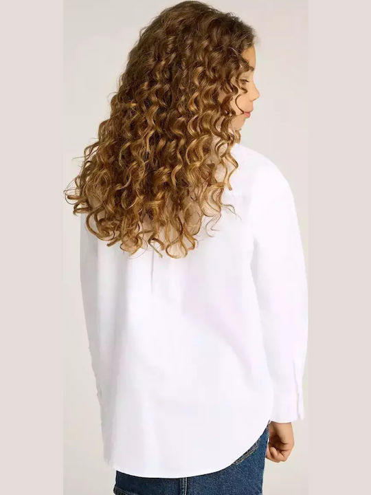 Kids Shirt Long Sleeve White
