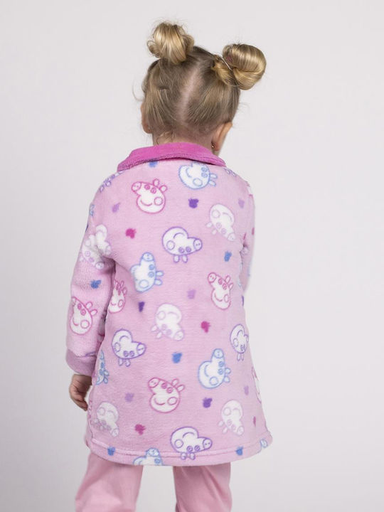 Peppa Pig Παιδική Ρόμπα Χειμωνιάτικη Fleece Ροζ