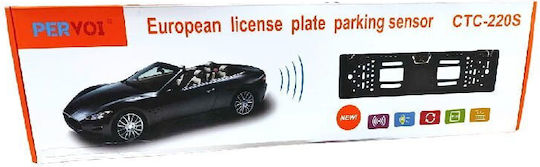 PerVoi Car Parking System License Plate Frame Back with Camera and 2 Sensors in Black Colour