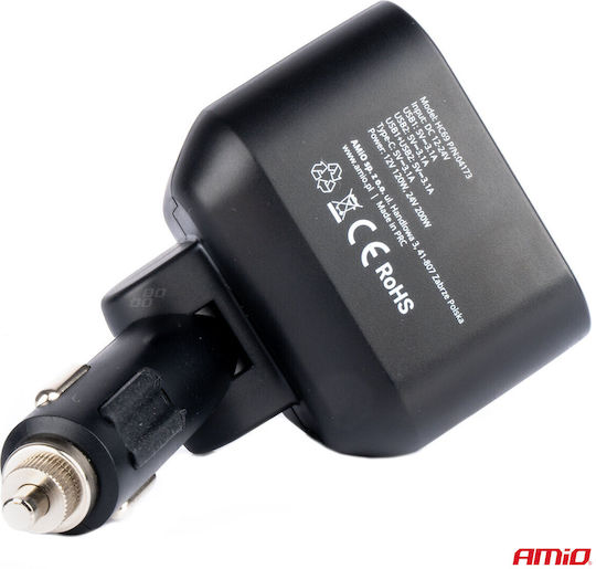 AMiO Car Cigarette Lighter Adapter 12V - 24V