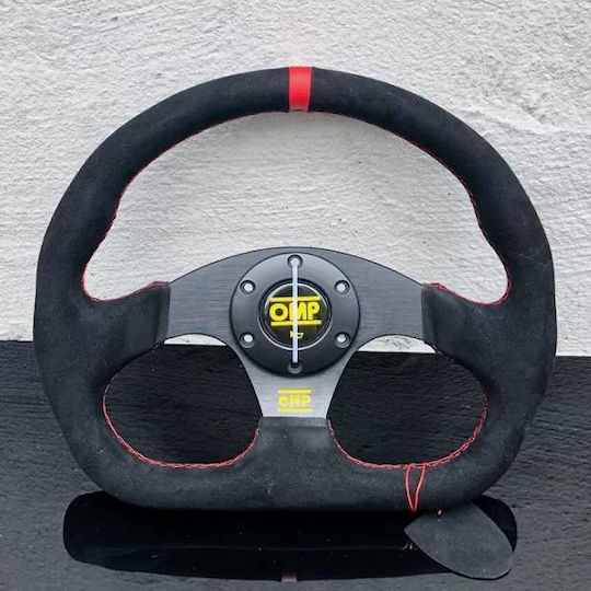 Suet Car Steering Wheel with 32cm Diameter Black/Black