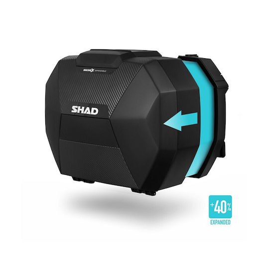Shad Sh38x Σετ Πλαϊνές Βαλίτσες Μοτοσυκλέτας 38lt σε Μαύρο Χρώμα
