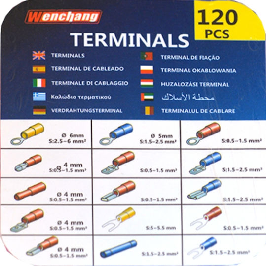 Acp Hole Terminals Insulation Set 120pcs
