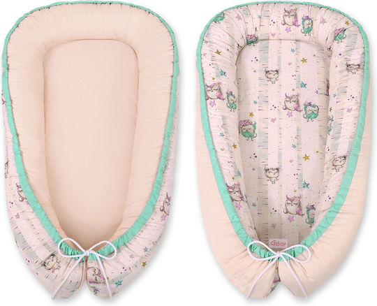 Bobono Βρεφικό Μαξιλάρι Φωλιά Cream, Powder Pink