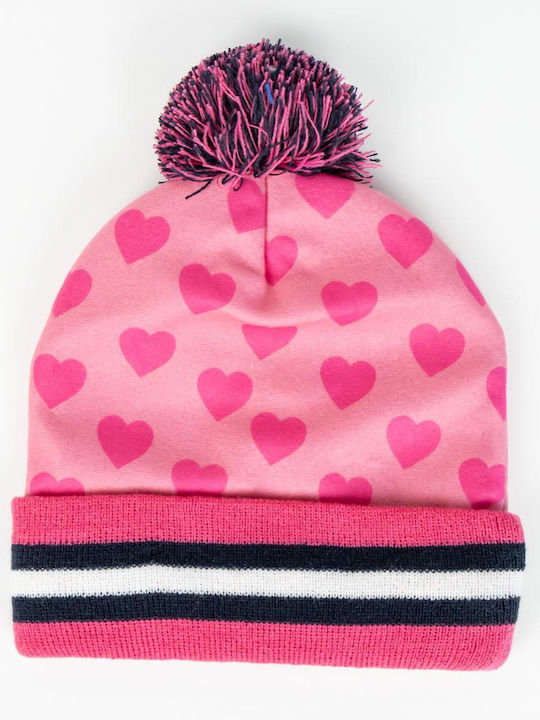 Set of Beanies with Fabric Gloves Pink Set of Beanies with Fabric Gloves Pink