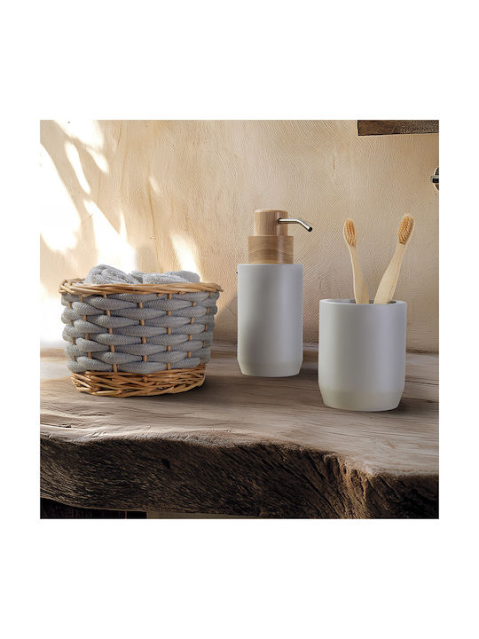 Δοχείο Κρεμοσάπουνου Nef-nef Homeware Feran Grey 7,5x12,5