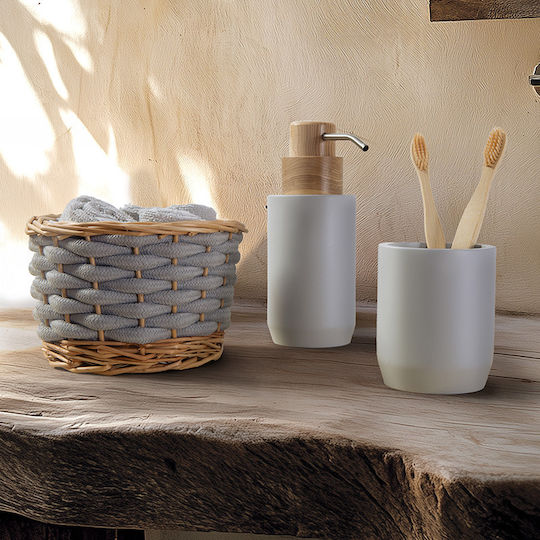 Δοχείο Κρεμοσάπουνου Nef-nef Homeware Feran Grey 7,5x12,5